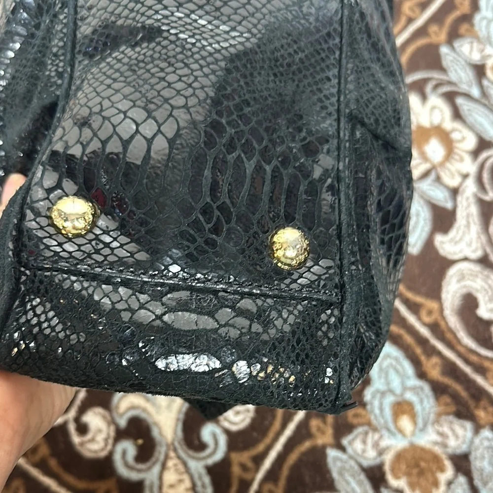 Michael Kors Black Hobo Bag with Gold Emblem